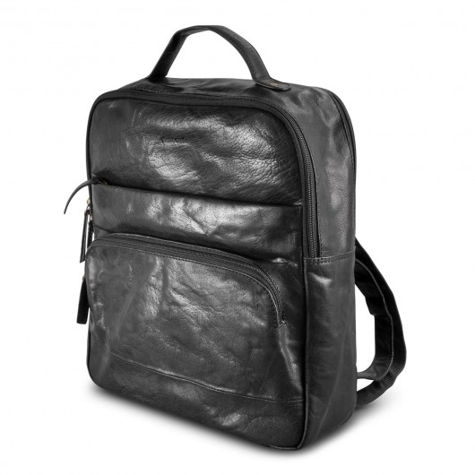 Pierre Cardin Leather Backpacks Black